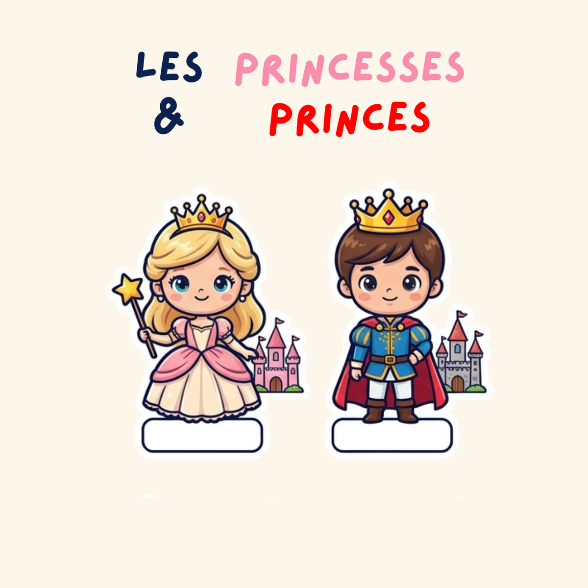 Pack Personnages Prénom — 6 stickers personnalisés pour tes affaires