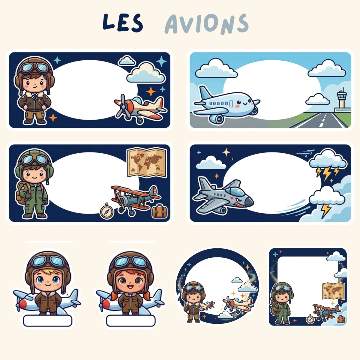 Pack Rentrée Complet — 15 étiquettes + 3 stickers prénom personnalisés