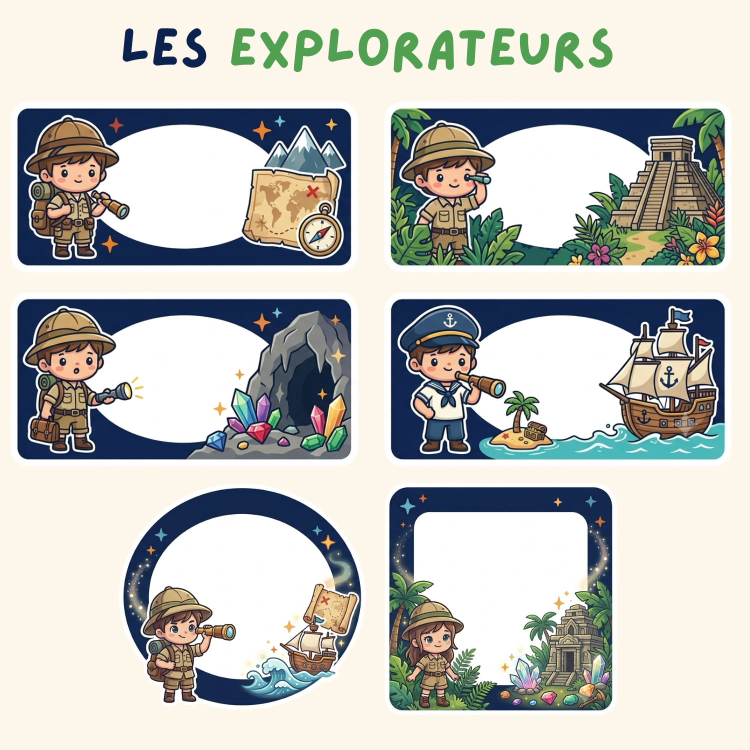 Pack Cahiers Essentiel — 15 étiquettes rentrée à personnaliser
