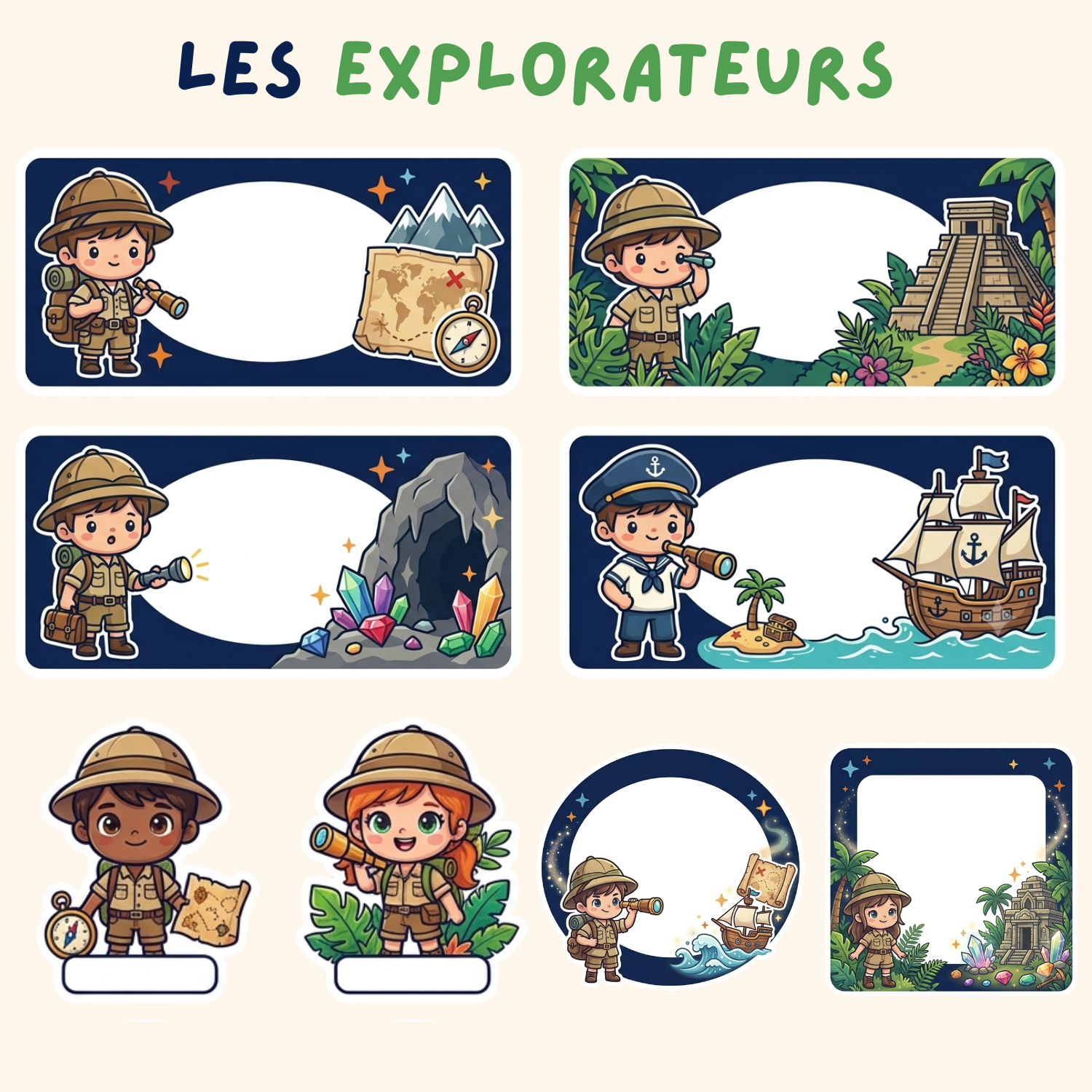 Pack Rentrée Complet — 15 étiquettes + 3 stickers prénom personnalisés