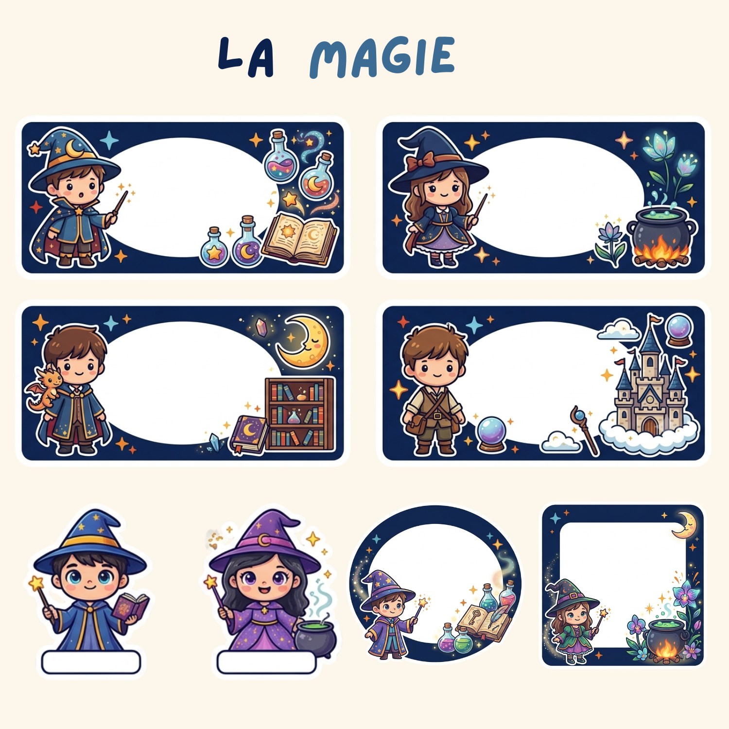 Pack Rentrée Complet — 15 étiquettes + 3 stickers prénom personnalisés