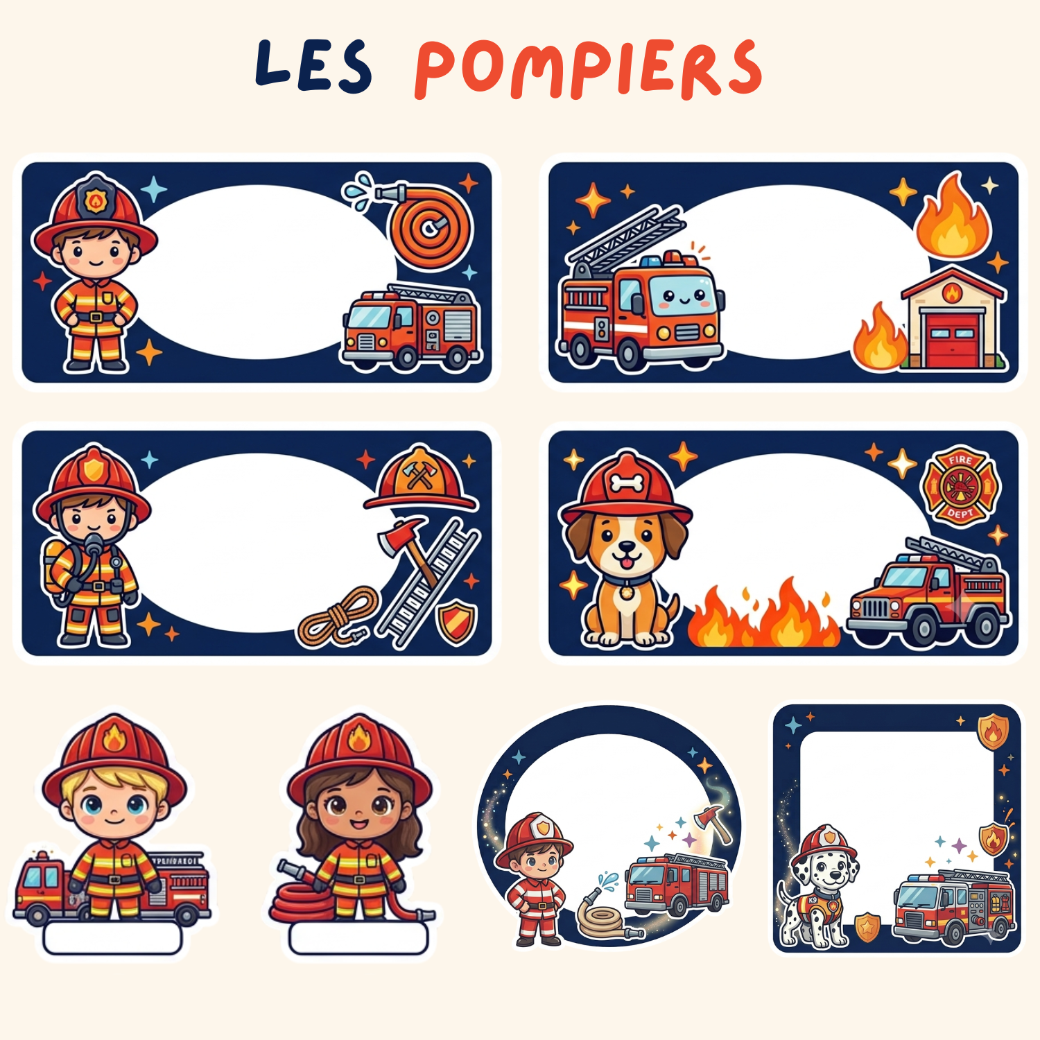 Pack Rentrée Complet — 15 étiquettes + 3 stickers prénom personnalisés