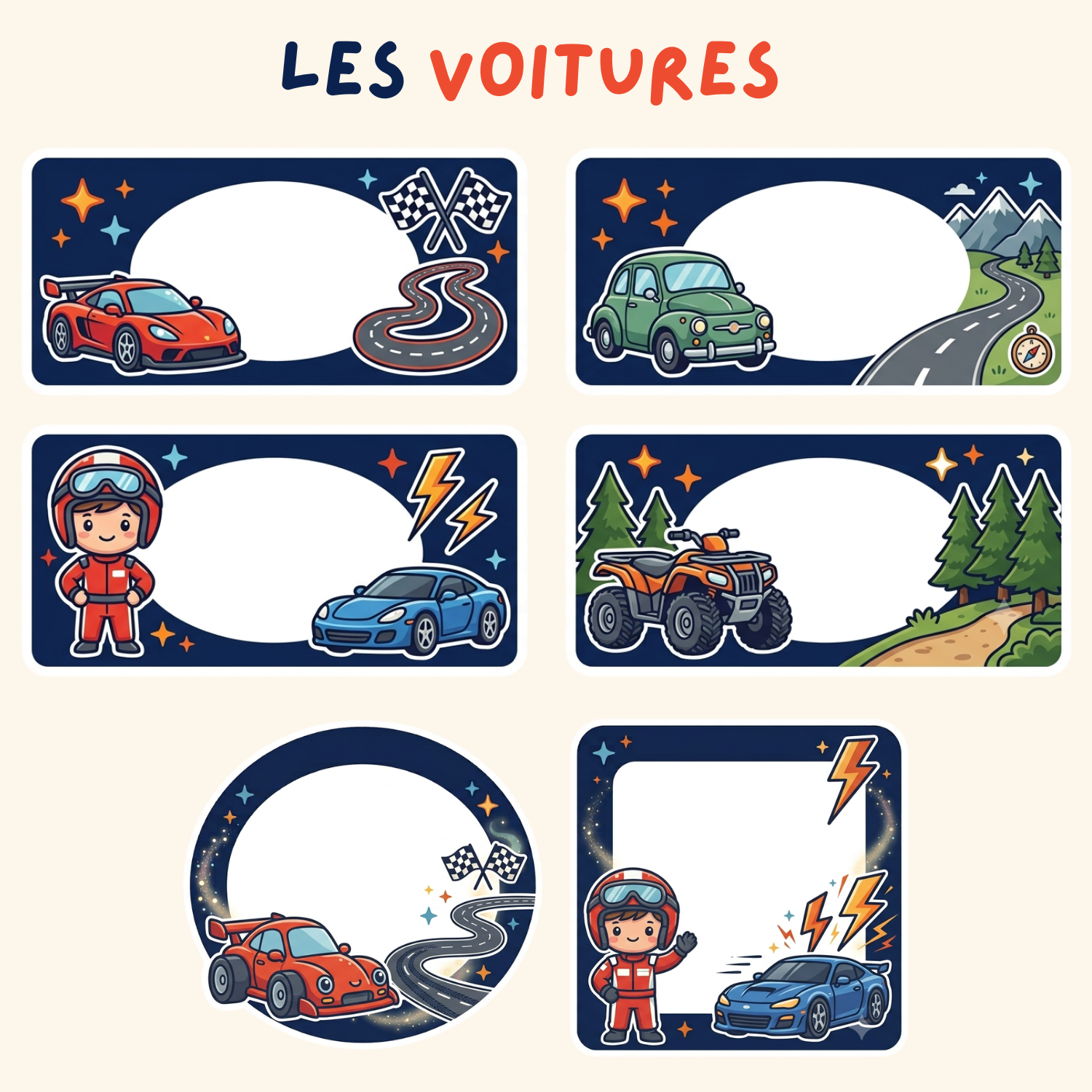 Pack Cahiers Essentiel — 15 étiquettes rentrée à personnaliser