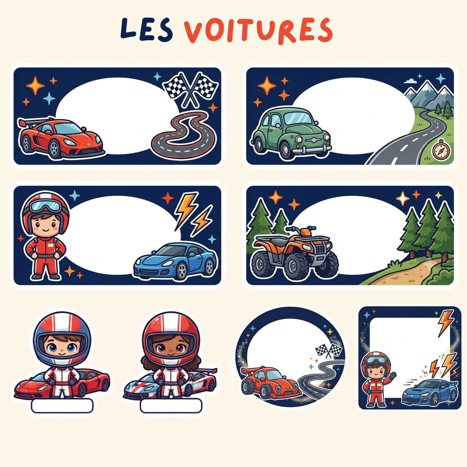 Pack Rentrée Complet — 15 étiquettes + 3 stickers prénom personnalisés
